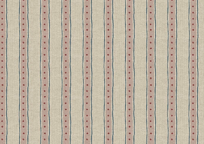 Emily Bond Block Printed Stripe, Pink & Blue - Twist&Fit Roman Blind - Image 8